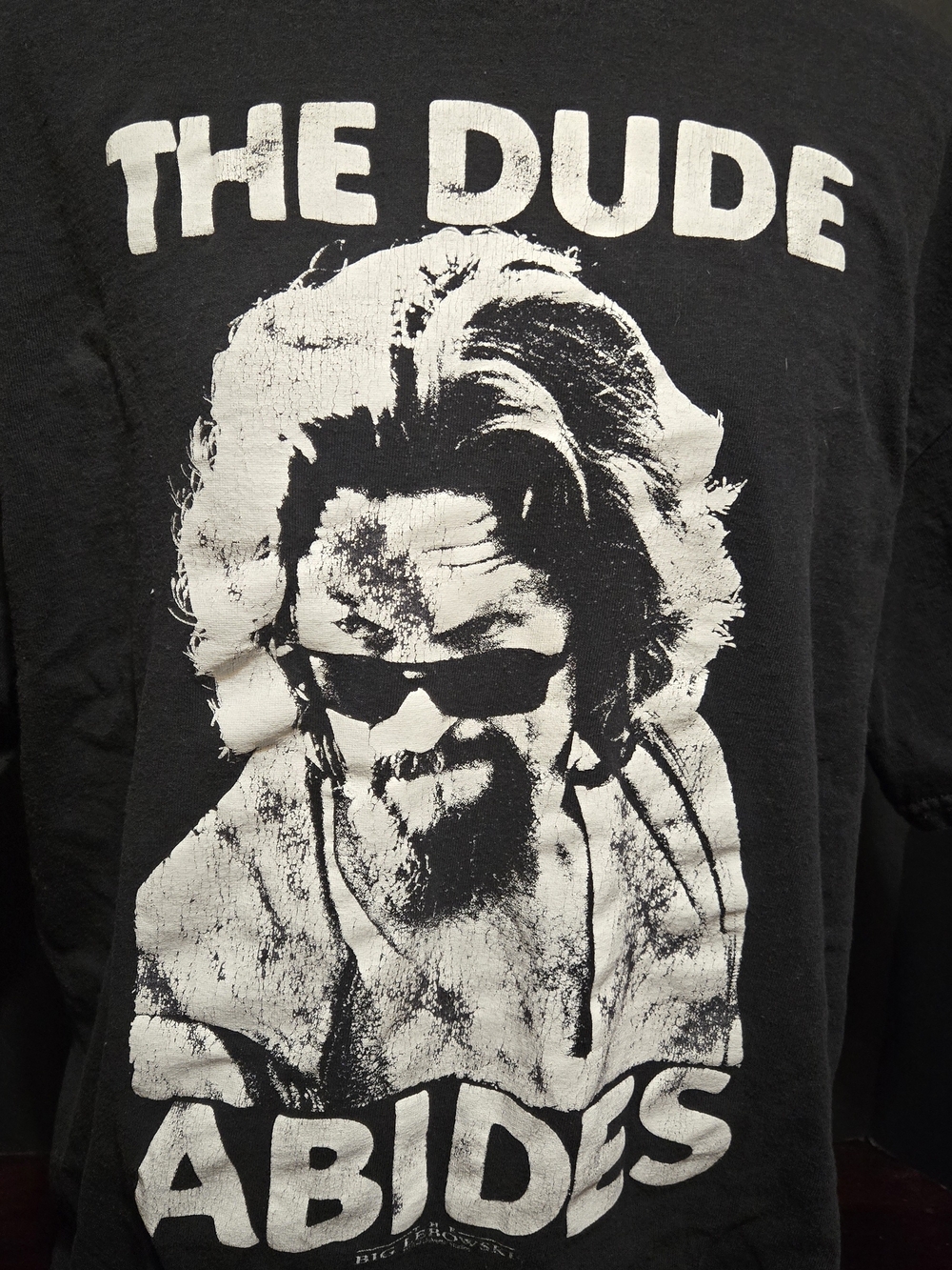 Black White 'The Dude Abides' Graphic Tee The Big Lebowski 'The Dude' Promo Shir